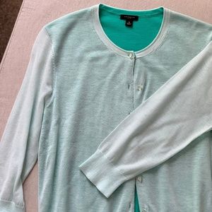 Ann Taylor Two Tone/Double Layer Cardigan